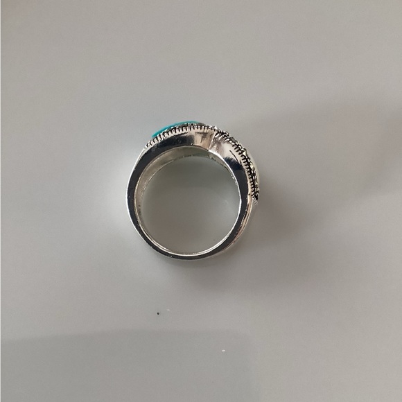 Turquoise/Mother of Pearl/Marcasite Ring - Picture 6 of 8